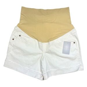 NWT White Denim Maternity Shorts